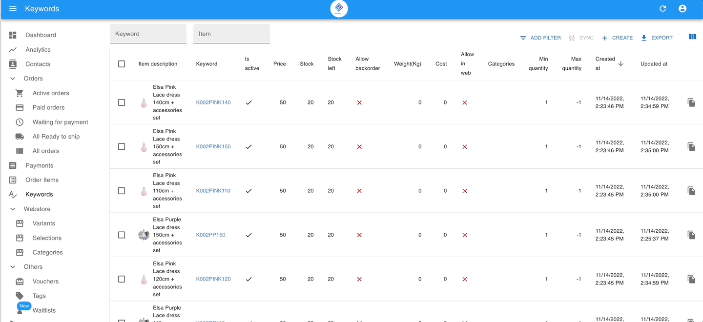 Creating a category