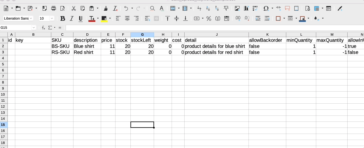 Animation showing how to paste keywords from another sheet