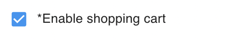 Other settings with shopping cart button toggle
